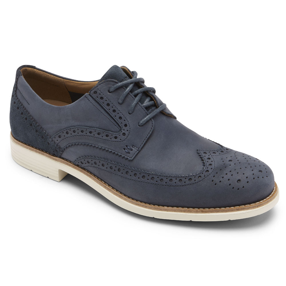 Rockport Snøre Sko Herre Blå - Total Motion Hendrik Wingtip - KOXL17052